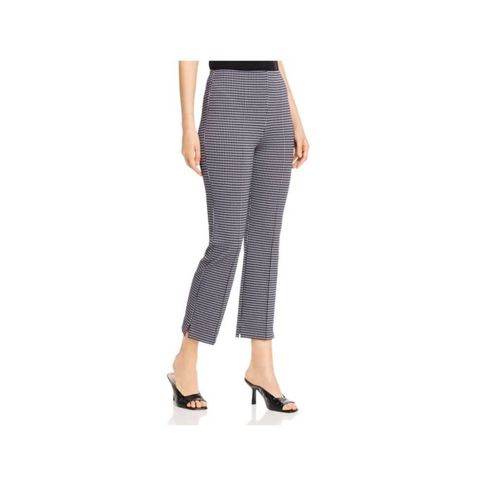 LYSSE Womens Navy Stretch Houndstooth Wear To Work Cropped Leggings XS